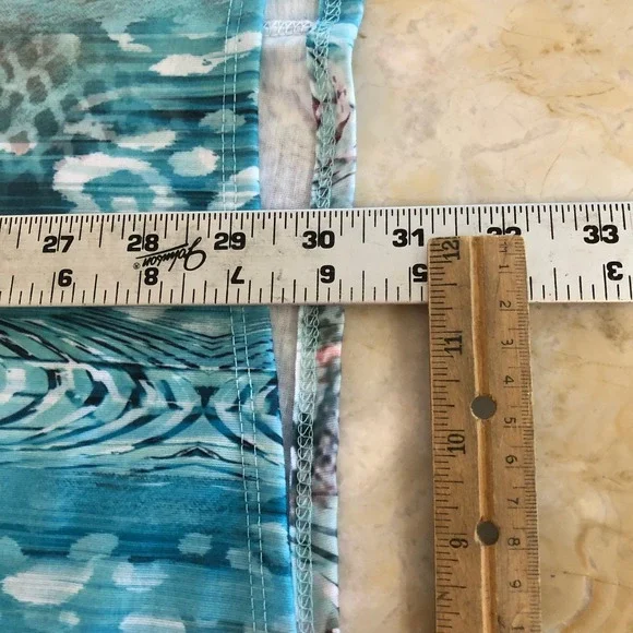 Impulse California Animal Print Rhinestone Tunic Dress Womens M Asymmetric BOHO - Picture 11 of 11